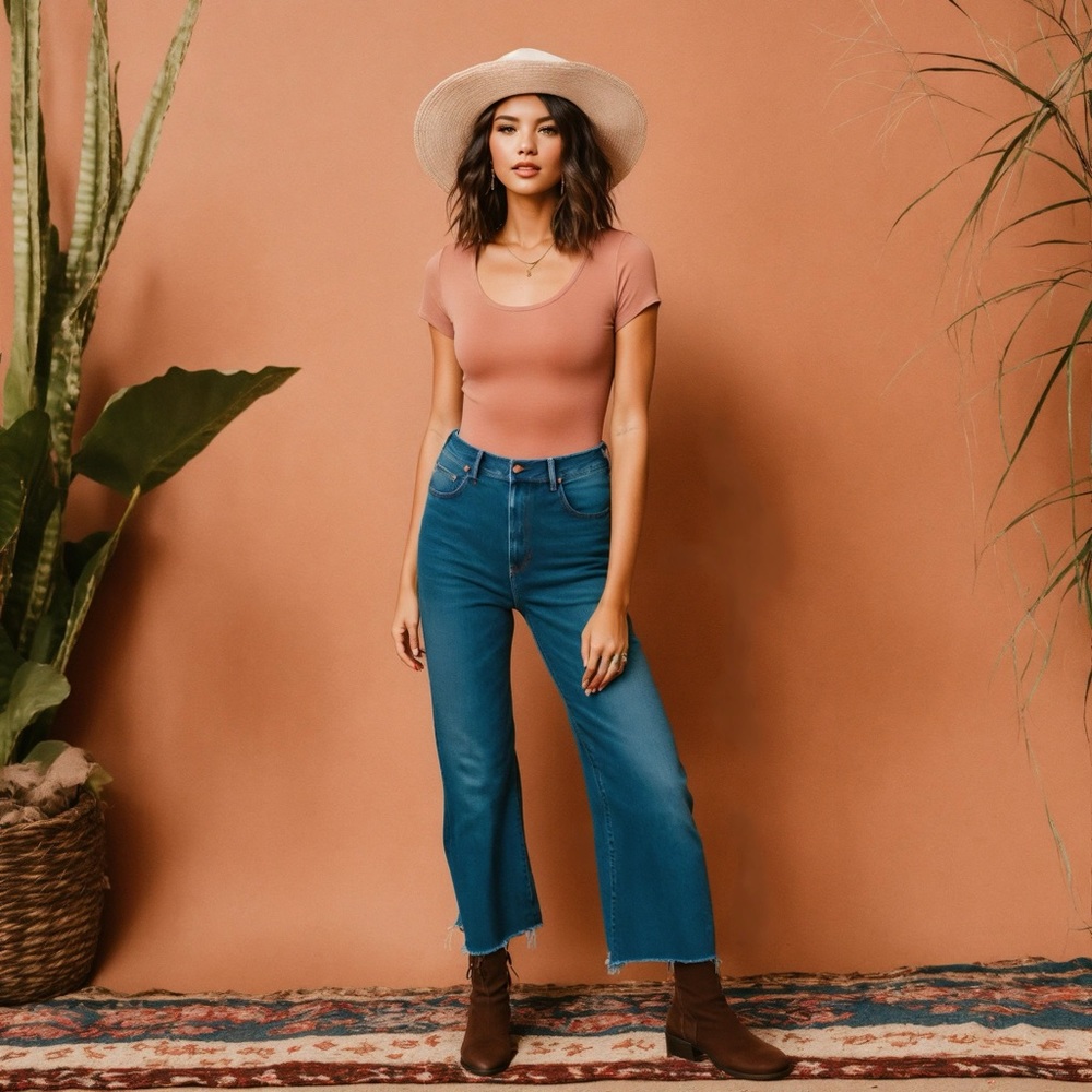 🎉HP🎉 Short Sleeve Bodysuit - Dusty Salmon